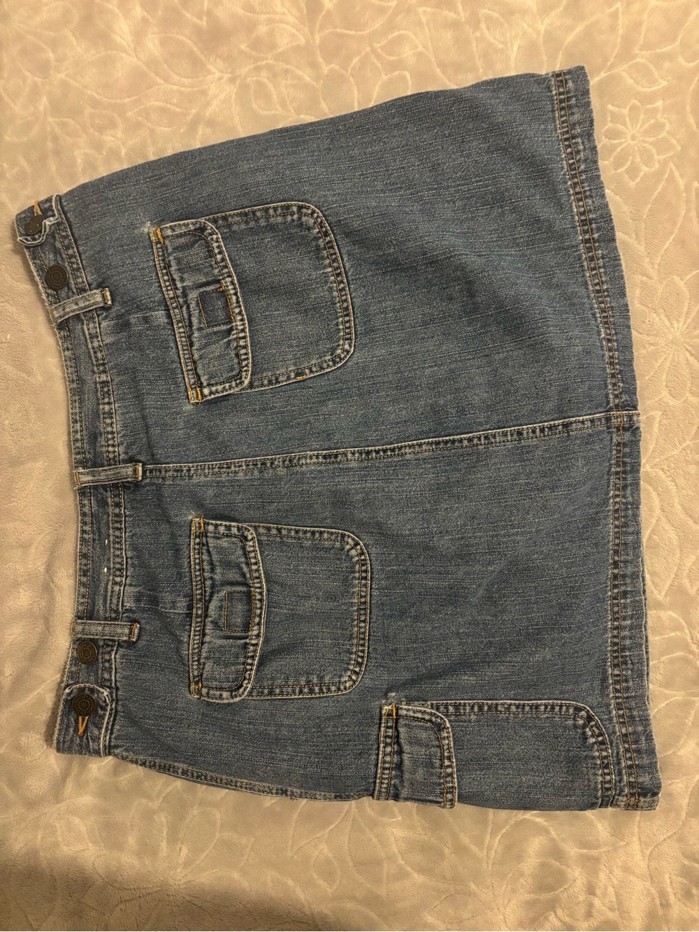 St. John's Bay Denim Mini Skort - Picture 3 of 9